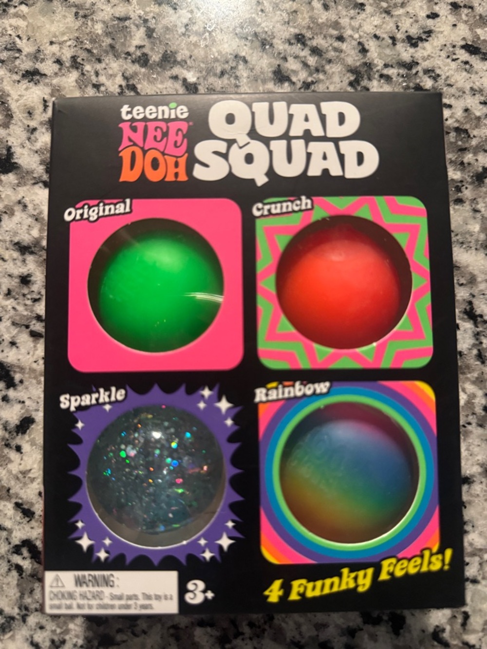 NEW Needoh Quad Squad Squishy Toys | Rainbow Green Orange Blue | Fast Shipping!